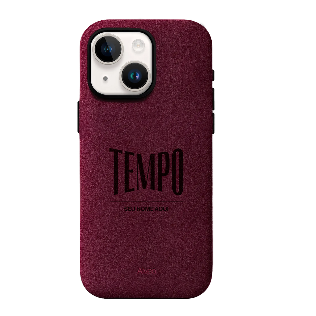 Alveo x Tempo - iPhone 14 - Case Alcantara - Burgundy