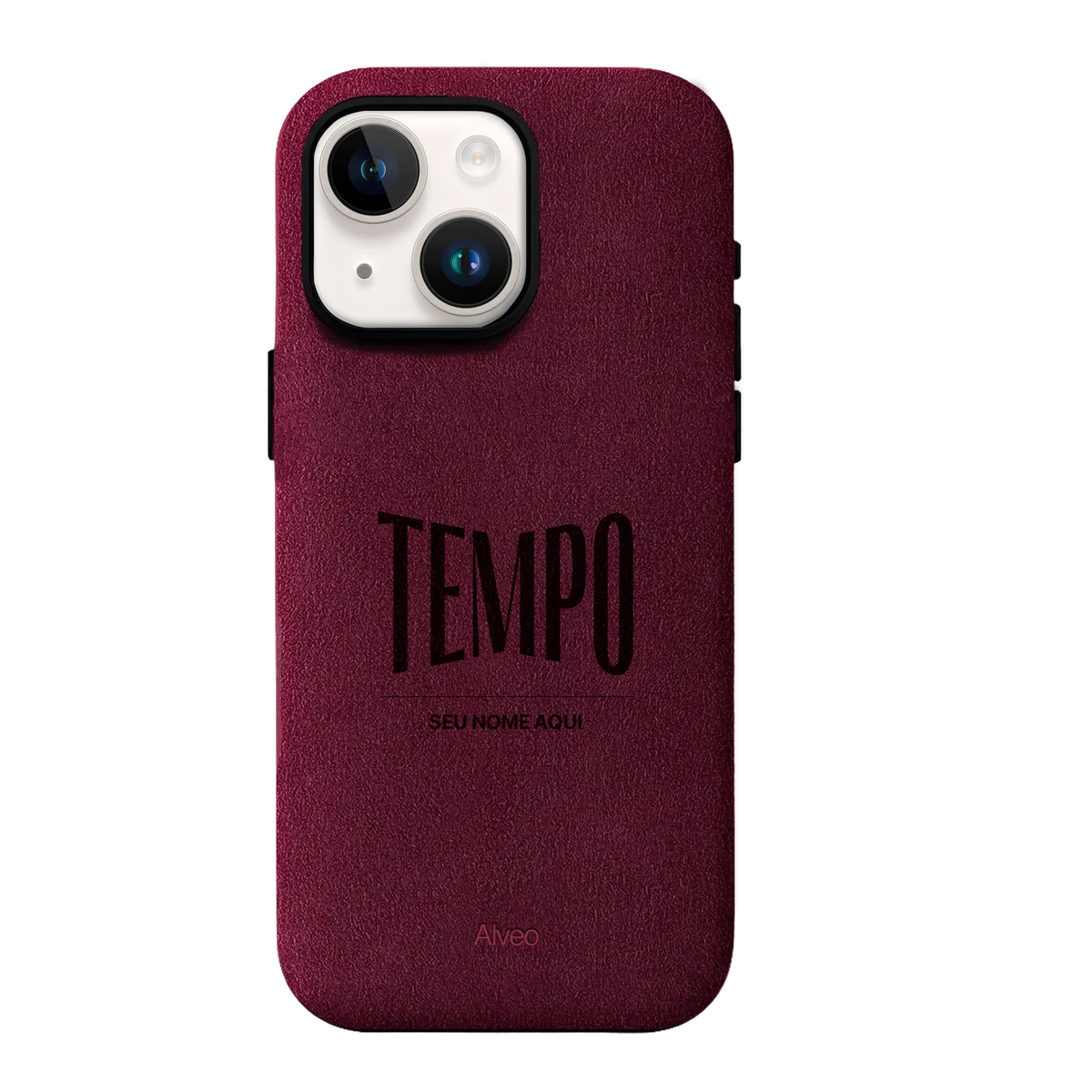 Alveo x Tempo - iPhone 14 - Case Alcantara - Burgundy