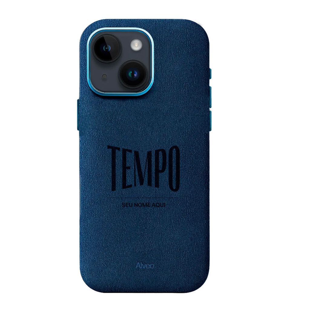 Alveo x Tempo - iPhone 14 - Case Alcantara - Sea Blue
