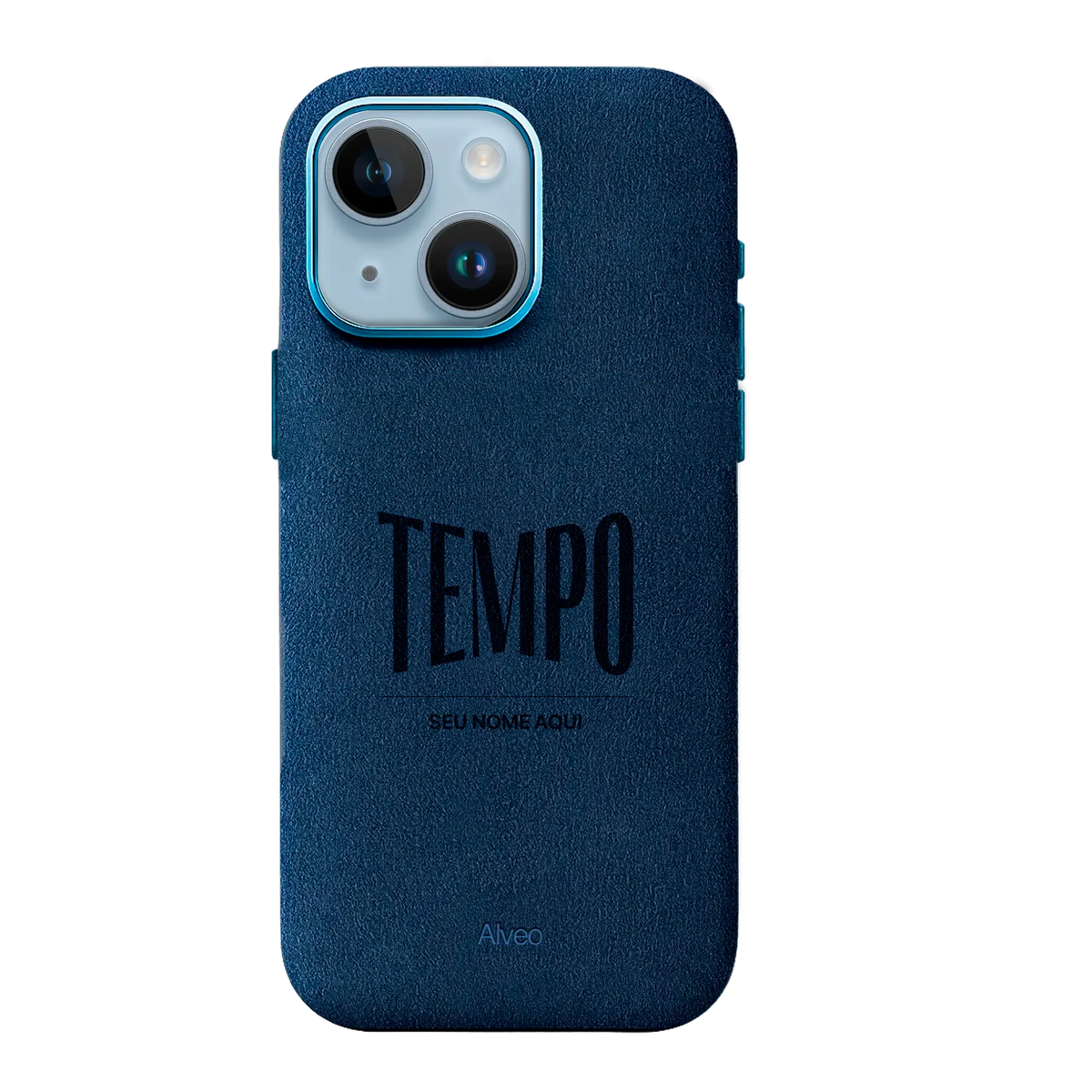 Alveo x Tempo - iPhone 14 - Case Alcantara - Sea Blue