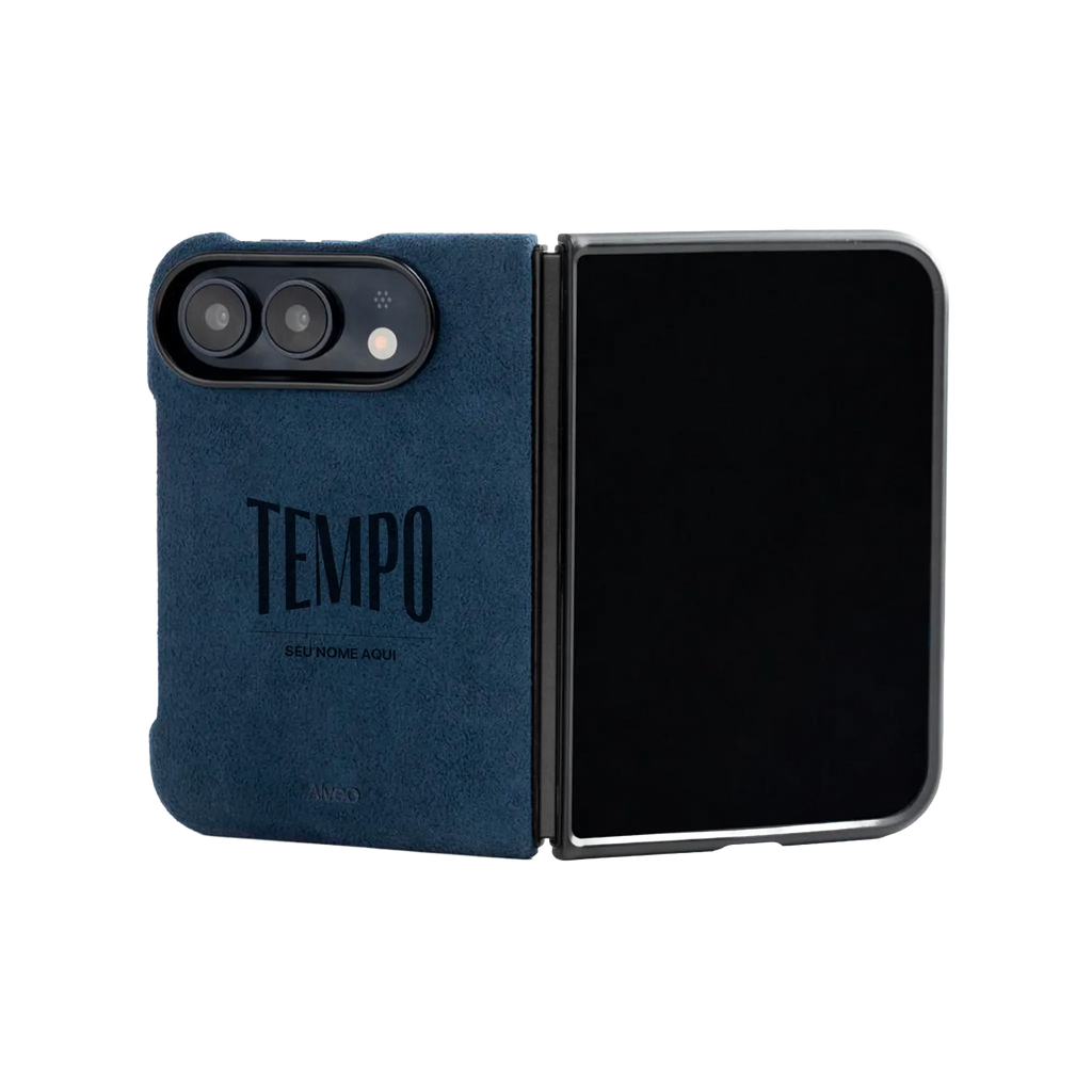 Alveo x Tempo - iPhone Duo - Case Alcantara - Sea Blue