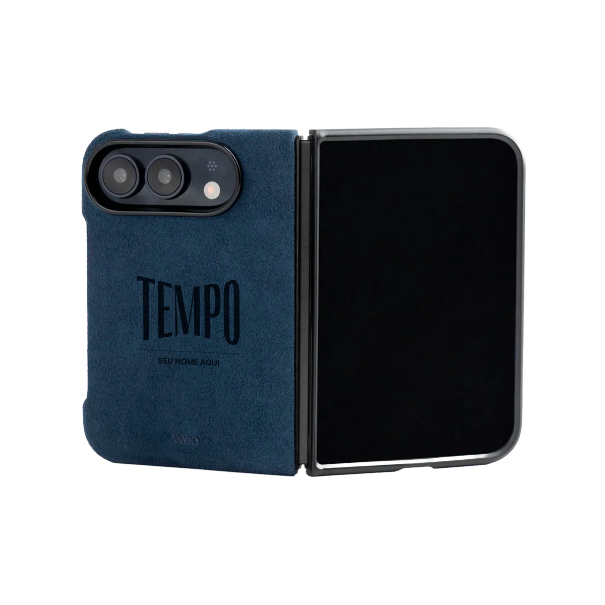 Alveo x Tempo - iPhone Duo - Case Alcantara - Sea Blue
