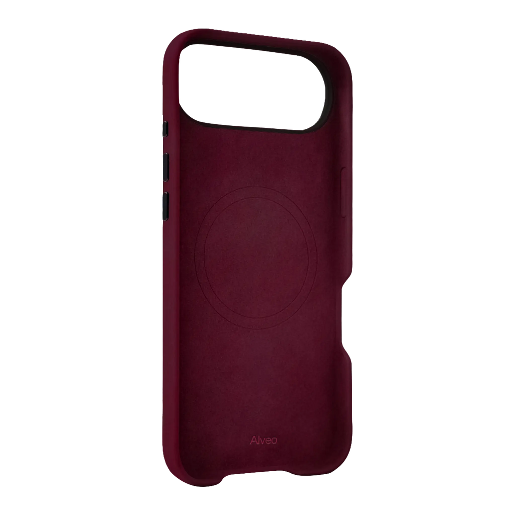 iPhone Air Burgundy Case Lateral Alcantara - Alveo