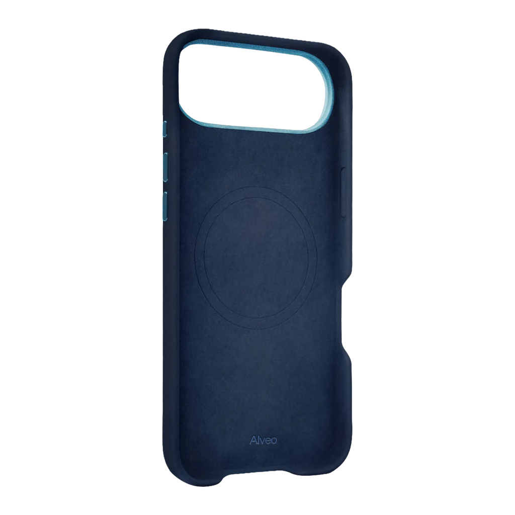 iPhone Air Sea Blue Case Lateral Alcantara - Alveo