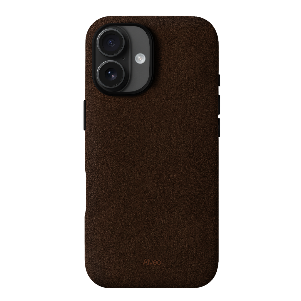 iPhone 16 - Case Alcantara - Chocolato